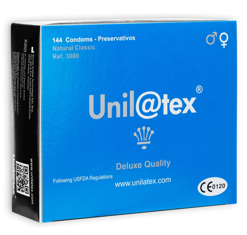 Unilatex Natural – kondomit, 144 kpl