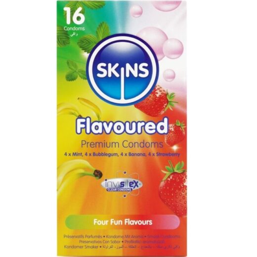 Skins Multi Flavors Premium Pack 16 – kondomit, 16 kpl