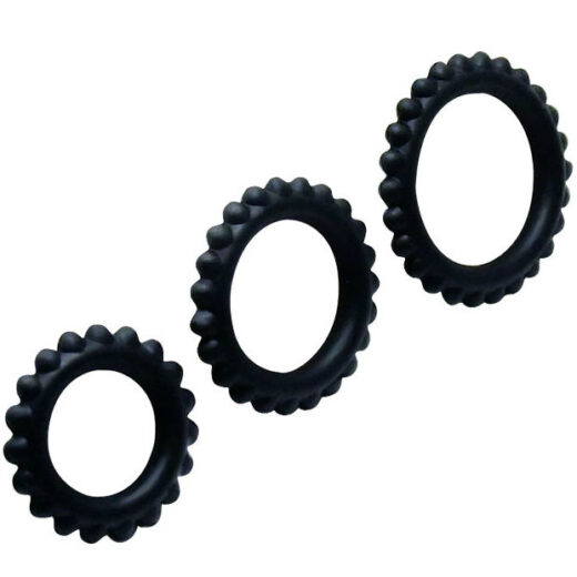 Baile For Him Titan Set 2.8 + 2.4 + 1.9 Cm – penisrengassetti, musta